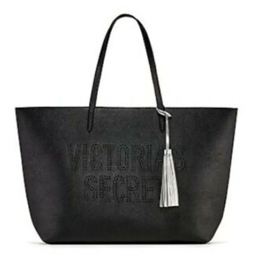 BRAND NEW BLACK VICTORIA SECRET TOTE BAG